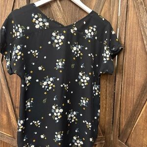 Floral Black Women's Top